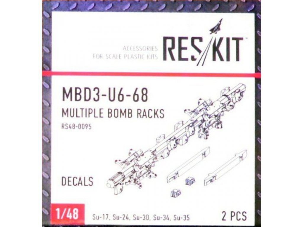 RESKIT 1/48 MBD3-U6-68 Multiple Bomb Racks for TRUMP,GWH