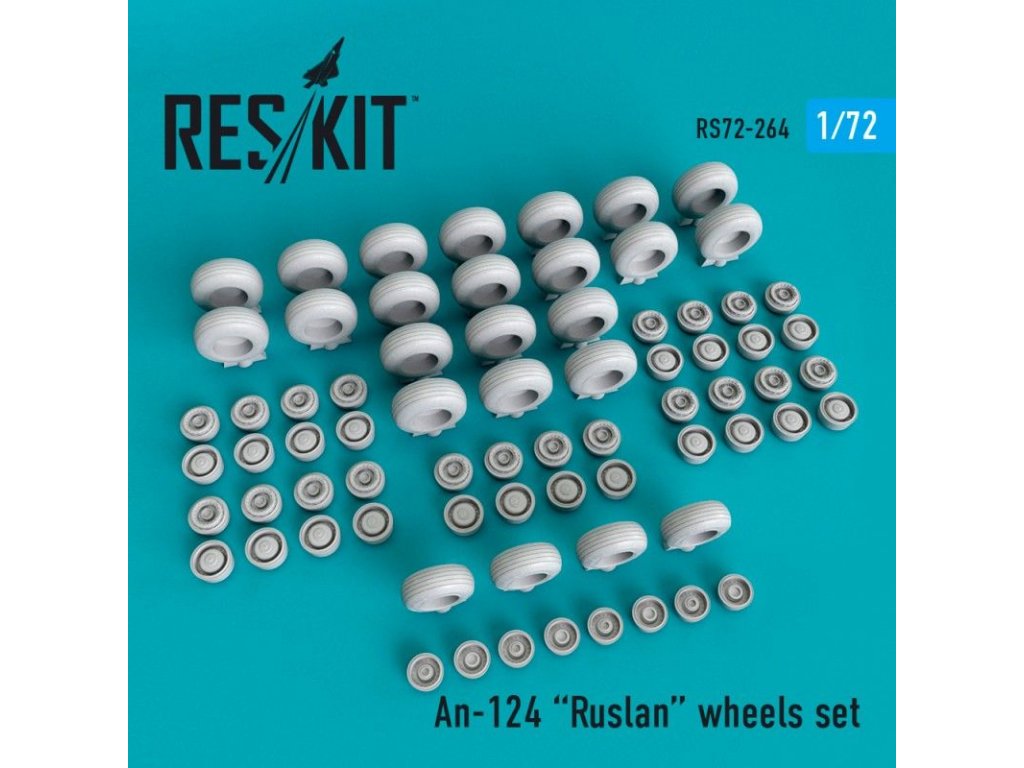 RESKIT 1/72 An-124 Ruslan wheels set for MSVIT