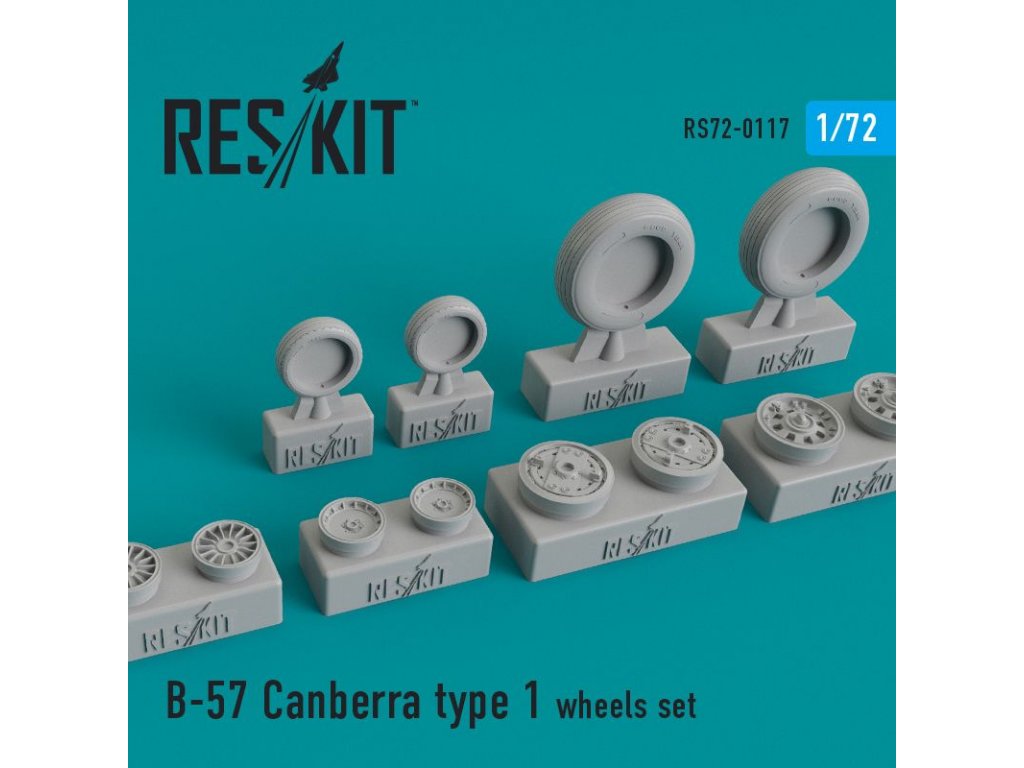 RESKIT 1/72 B-57 Canberra type 1 wheels set for ITAL