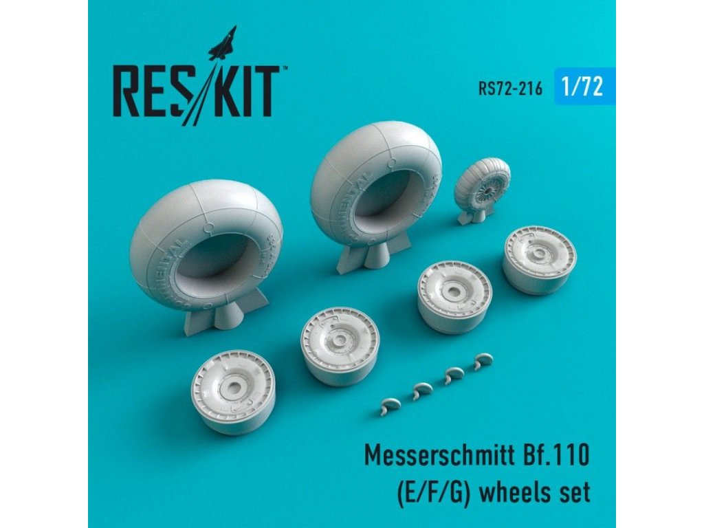 RESKIT 1/72 Bf-110 E/F/G wheels for EDU/AIR