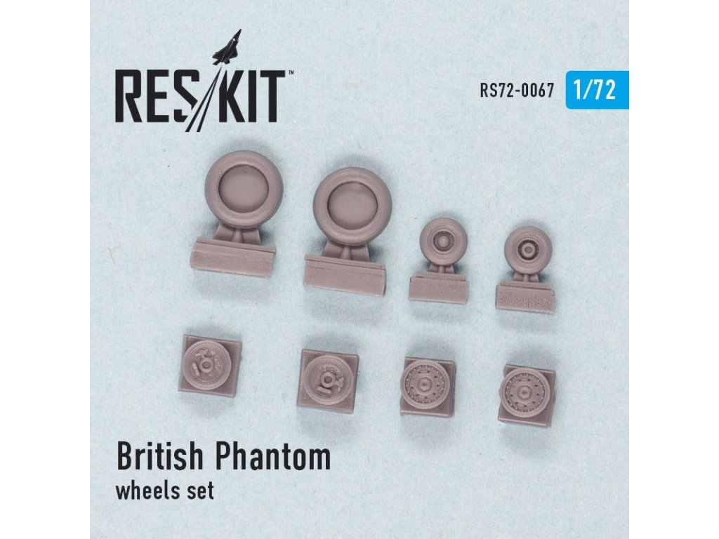 RESKIT 1/72 British Phantom wheels set for FUJ, AIR