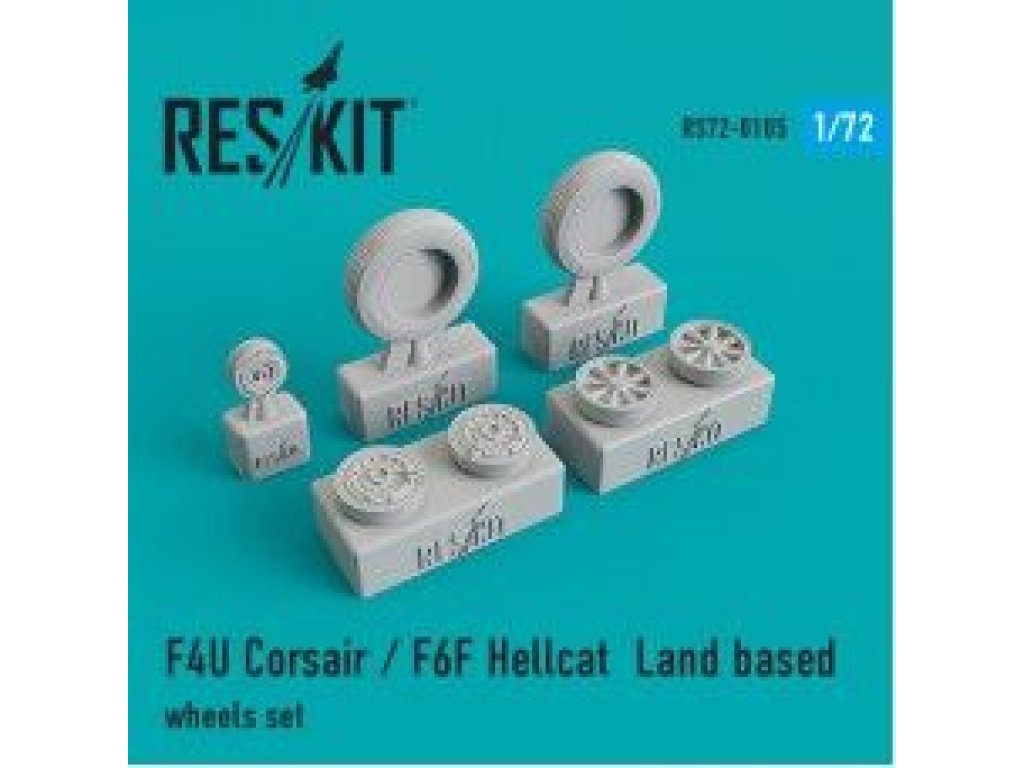 RESKIT 1/72 F4U Corsair/F6F Hellcat Land based wheels set