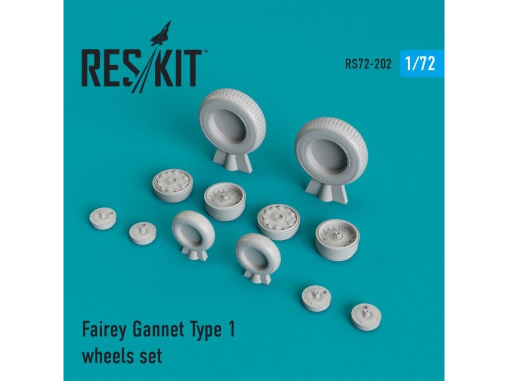 RESKIT 1/72 Fairey Gannet Type 1 - wheels for REV/SWO