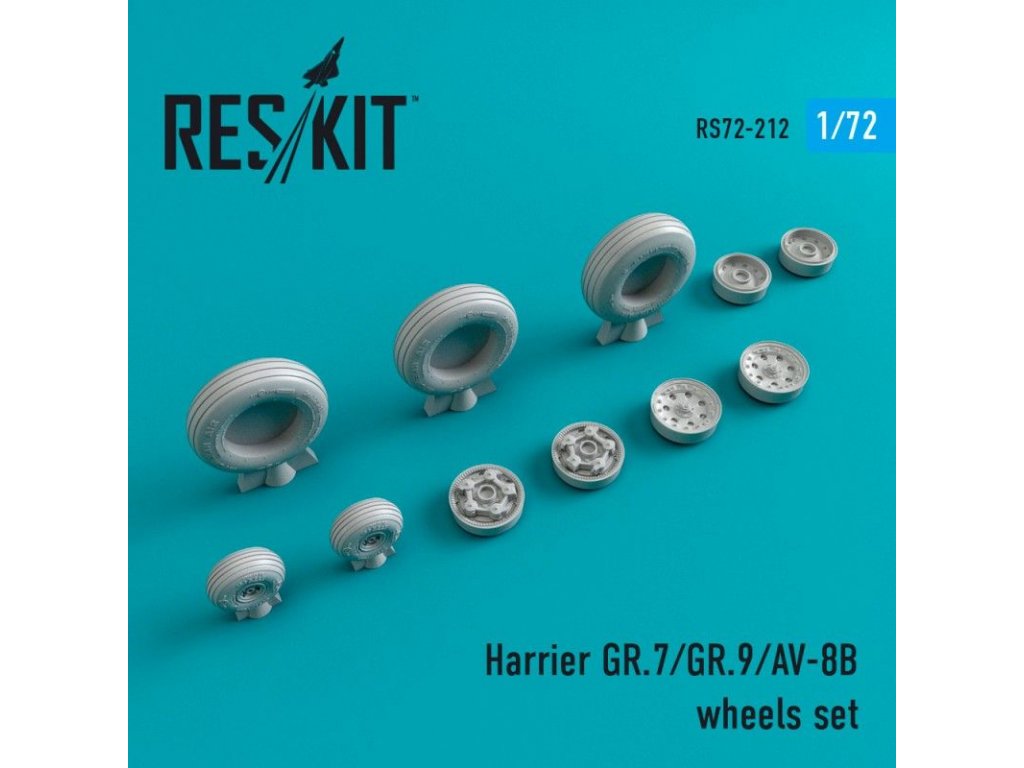 RESKIT 1/72 Harrier GR.7/GR.9/AV-8B wheels for AIR/REV/HAS