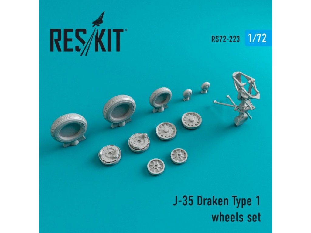 RESKIT 1/72 J-35 Draken Type 1 wheels for REV/HAS