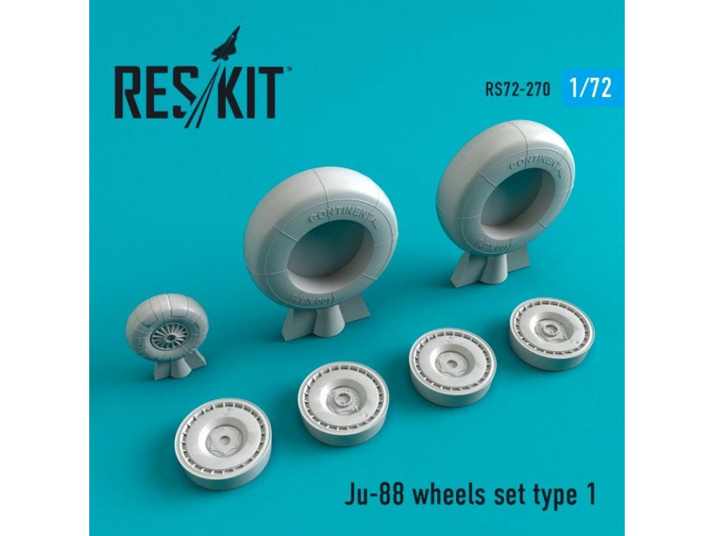RESKIT 1/72 Ju-88 wheels set type 1