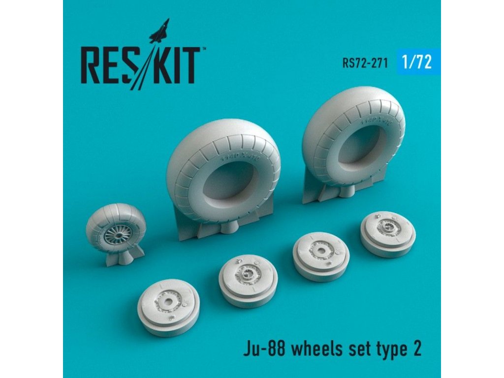 RESKIT 1/72 Ju-88 wheels set type 12