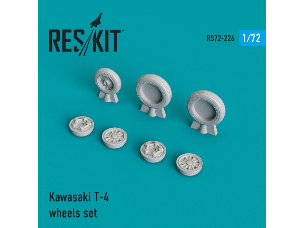 RESKIT 1/72 Kawasaki T-4 - wheels for HAS