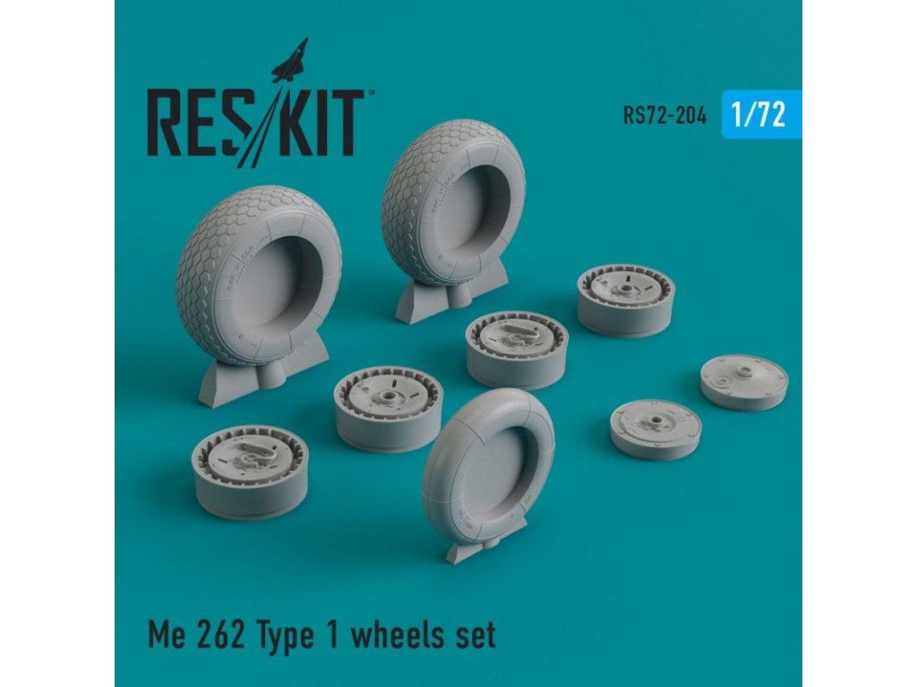 RESKIT 1/72 Me-262 wheels type 1 for ACA/HAS/REV/AIR