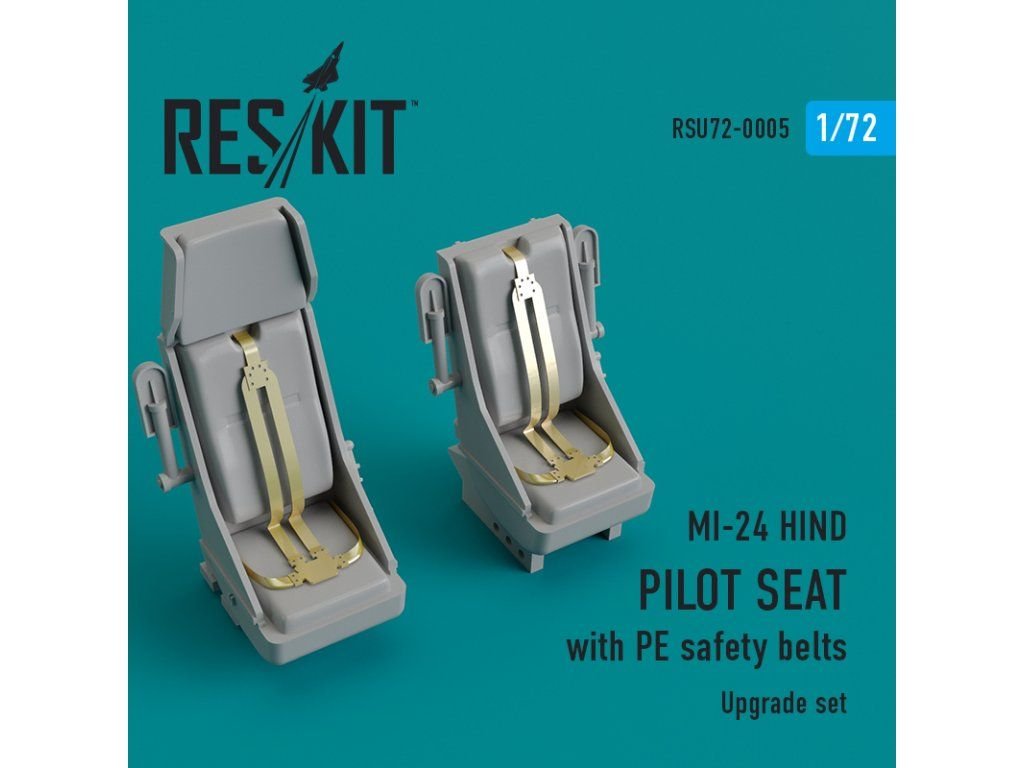 RESKIT 1/72 Mi-24 Hind Pilot seat with PE safety belts