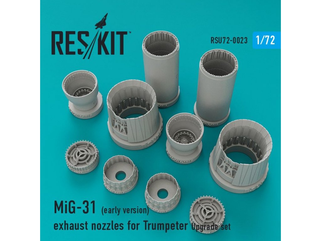 RESKIT 1/72 MiG-31 early exhaust nozzles for TRU