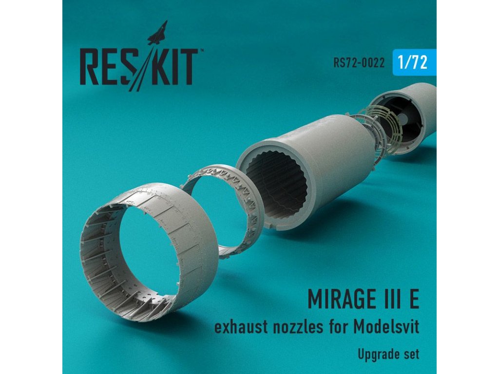RESKIT 1/72 Mirage III E exhaust nozzles for MSVIT