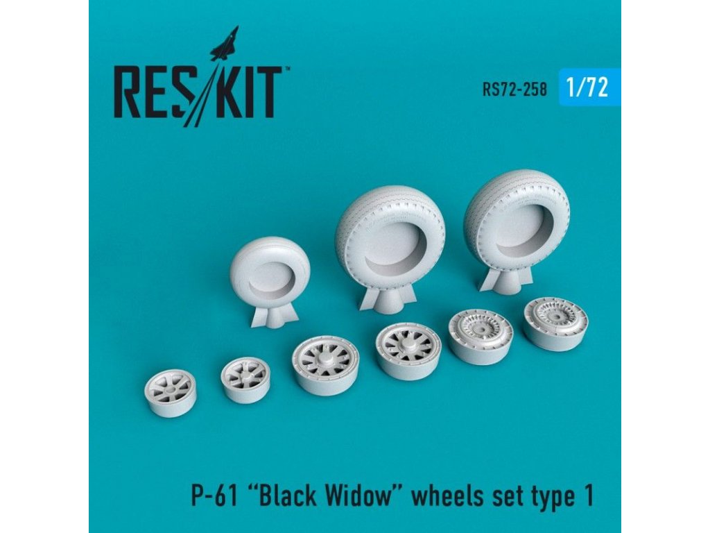 RESKIT 1/72 P-61 Black Widow wheels set