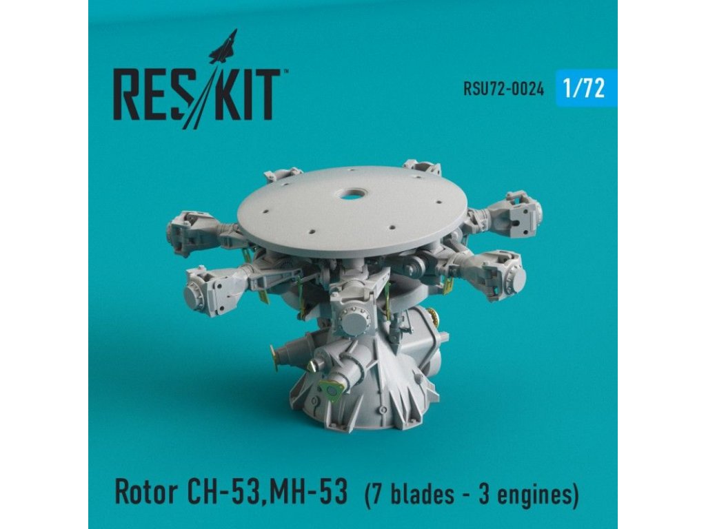 RESKIT 1/72 Rotor CH-53, MH-53E - 7 blades,3 engines