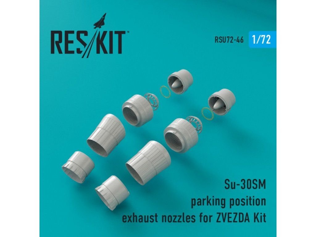 RESKIT 1/72 Su-30SM Flanker  parking position Exhaust nozzles for ZVE