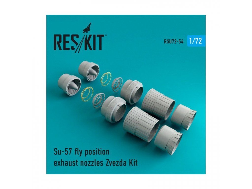 RESKIT 1/72 Su-57 fly position exhaust nozzles for ZVE