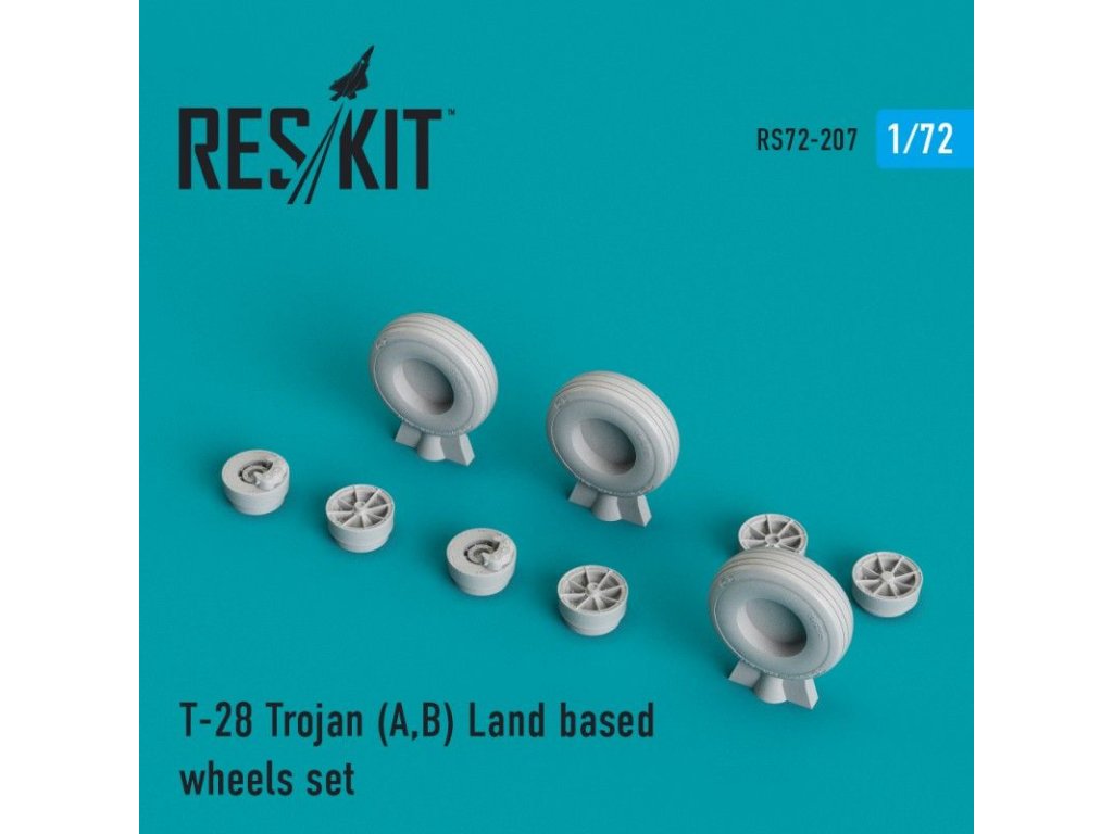 RESKIT 1/72 T-28 Trojan (A,B) Land based wheels for SWORD/HEL