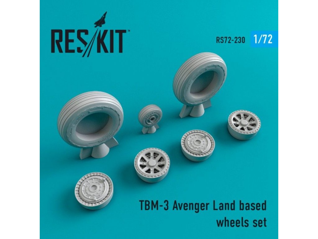 RESKIT 1/72 TBM-3 Avenger Land based wheels for ACA/HAS