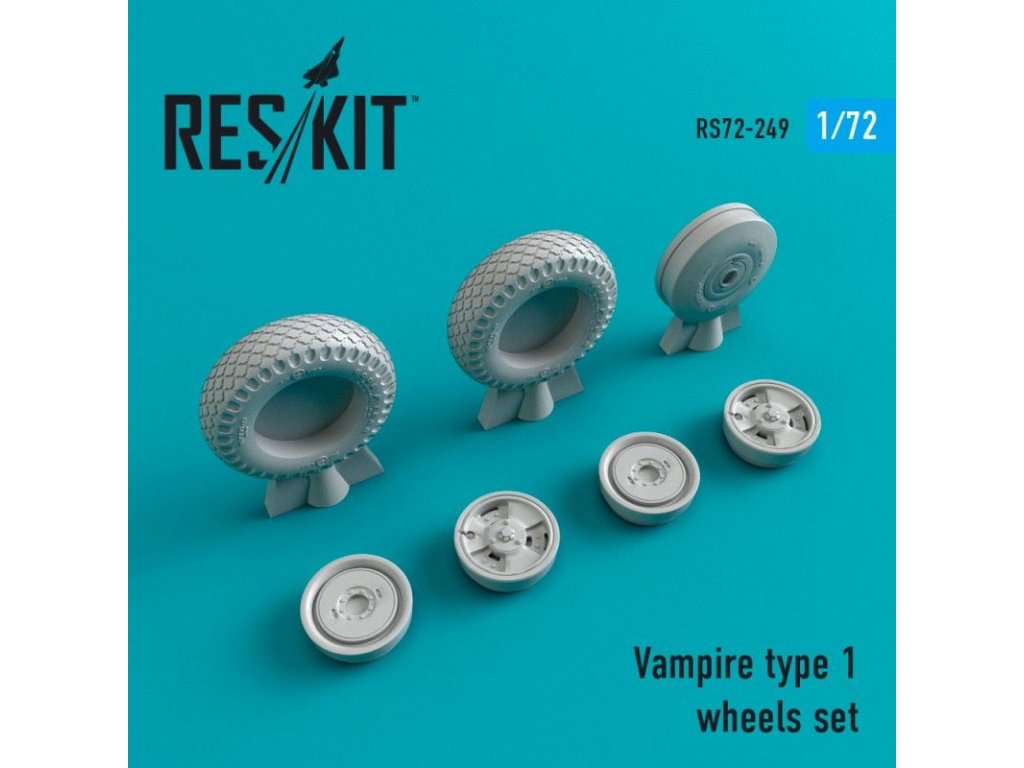 RESKIT 1/72 Vampire type 1 wheels for AMO/HEL/REV
