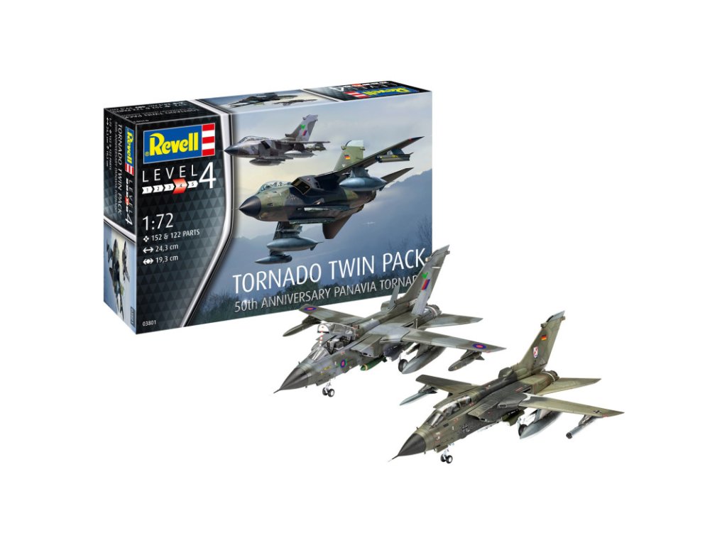 REVELL 03801 1/72 TORNADO TWIN PACK 50th Anniversary Panavia Tornado