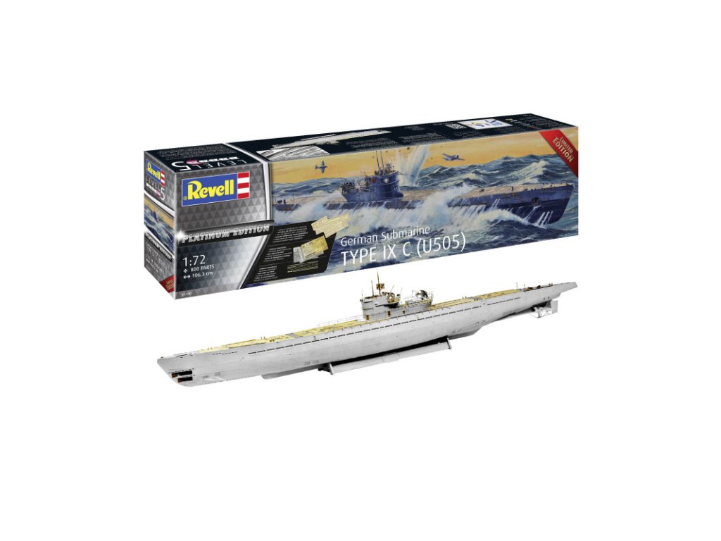 REVELL 05180 1/72 Type IX C (U505) "Platinum Edition"