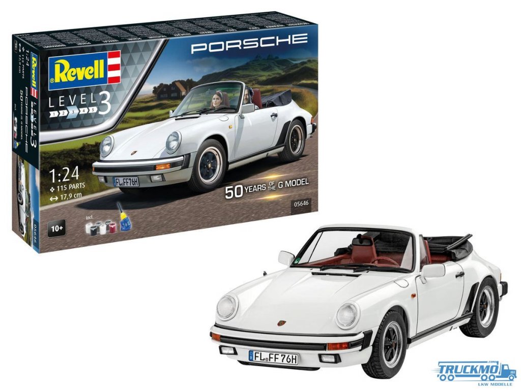 REVELL 05646 1/24 Gift Set 50 Years of Porsche 911 G-Model Porsche 911 Carrera Cabrio