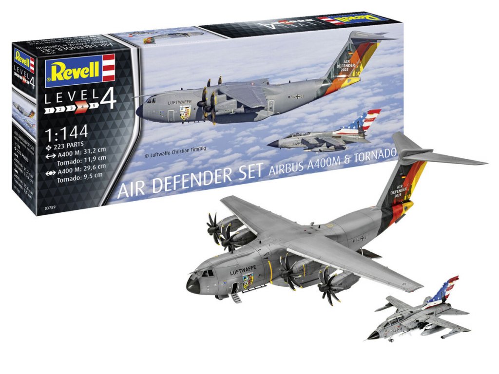 REVELL 1/144 Air Defender - A400M Atlas + Tornado IDS