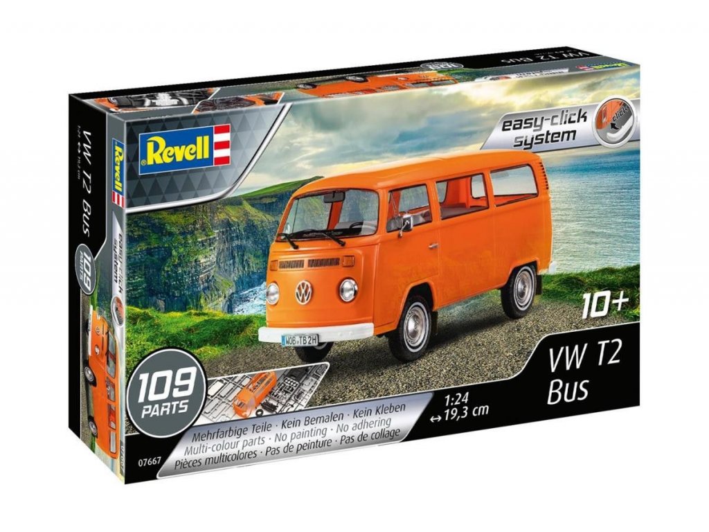 REVELL 1/24 Volkswagen Transporter T2 Bus EasyClick