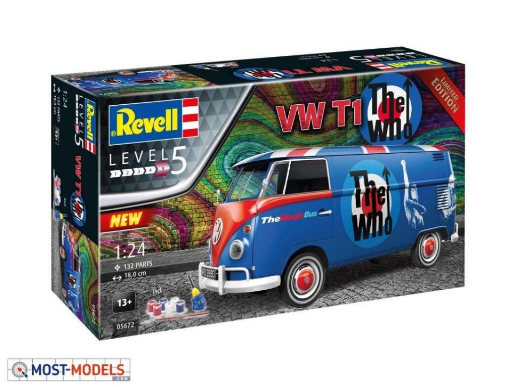 REVELL 1/24  VW T1 Bus The Who“ Gift Set