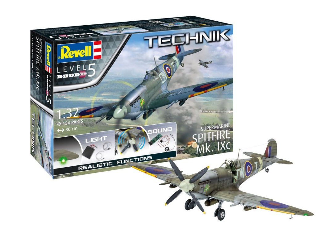 REVELL 1/32 Supermarine Spitfire MK.IXC Technic SET