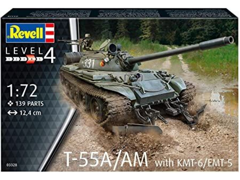 REVELL 1/72 T-55A /AM with KMT-6/EM