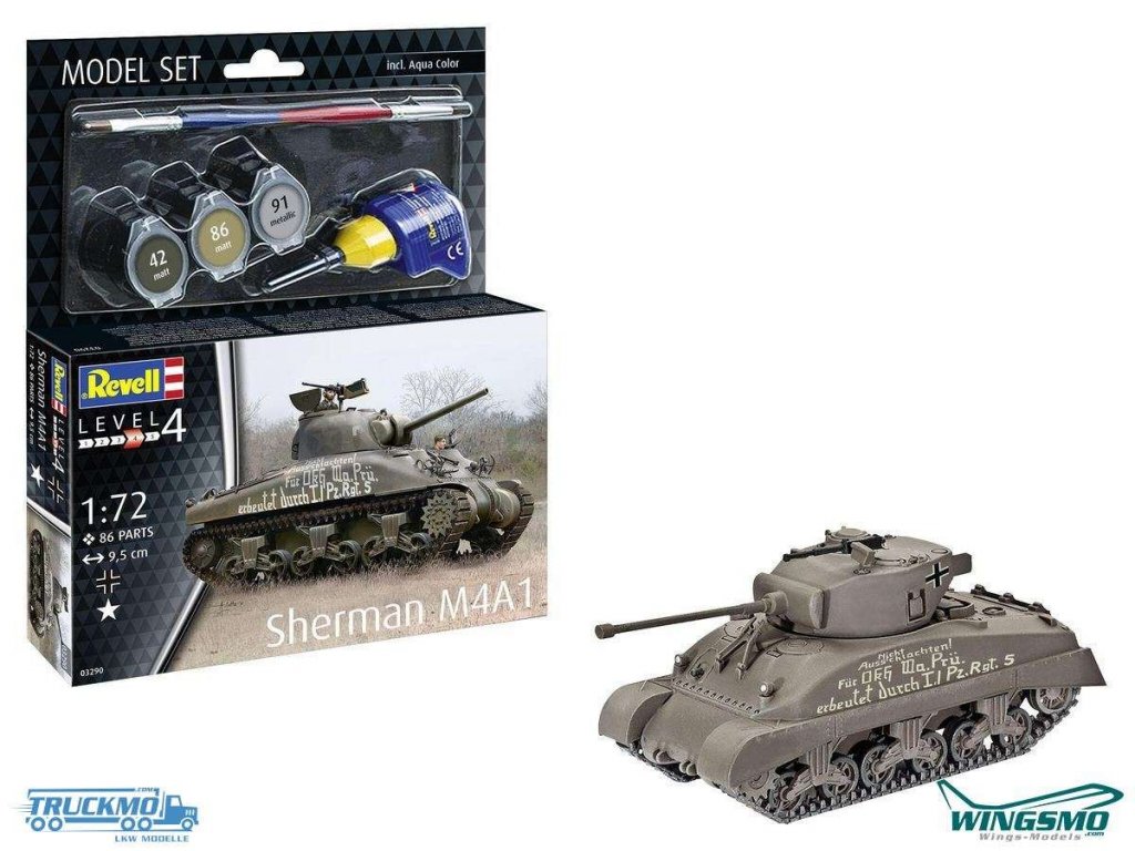 REVELL 63290 Model Set 1/72 Sherman M4A1