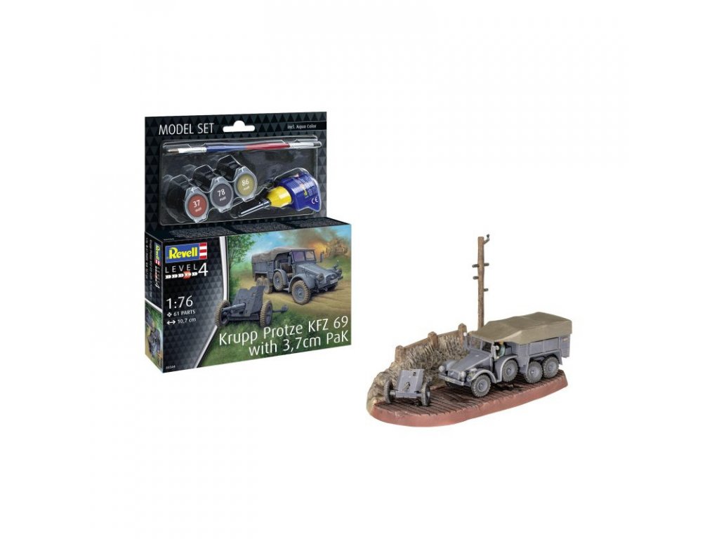 REVELL 63344 Model Set 1/76 Protze Kfz.69 w/3,7 cm Pak