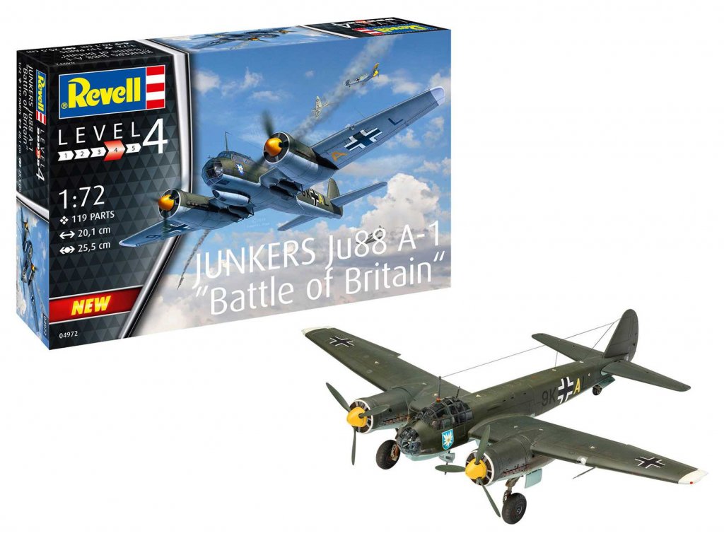 REVELL 64972 Model Set 1/72 Junkers Ju 88 A-1