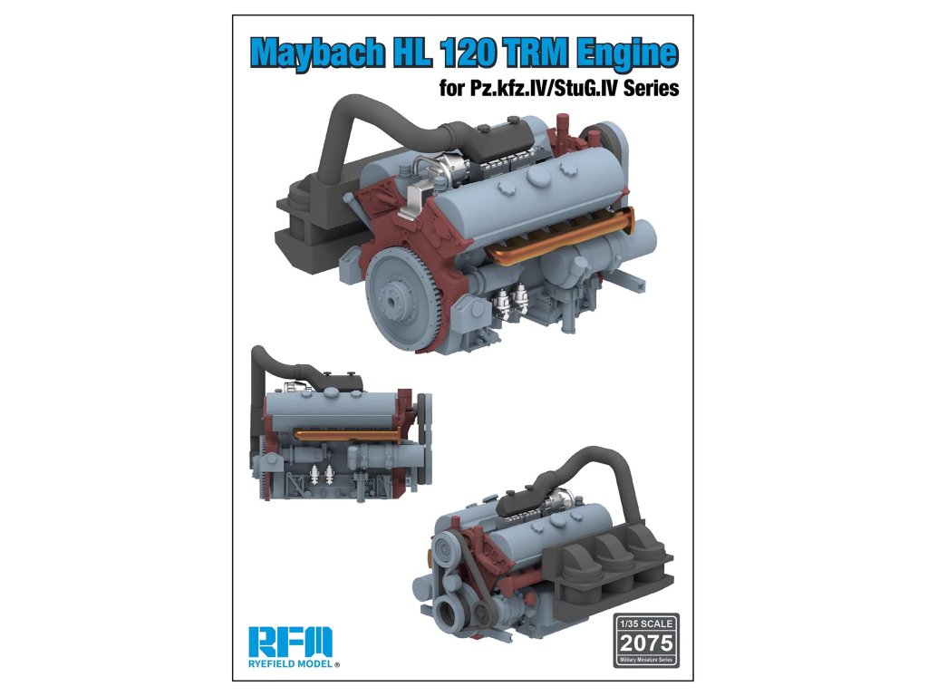 RFM 1/35 2075 Maybach HL 120 TRM Engine for Pz.Kpfw.IV / StuG.IV Series