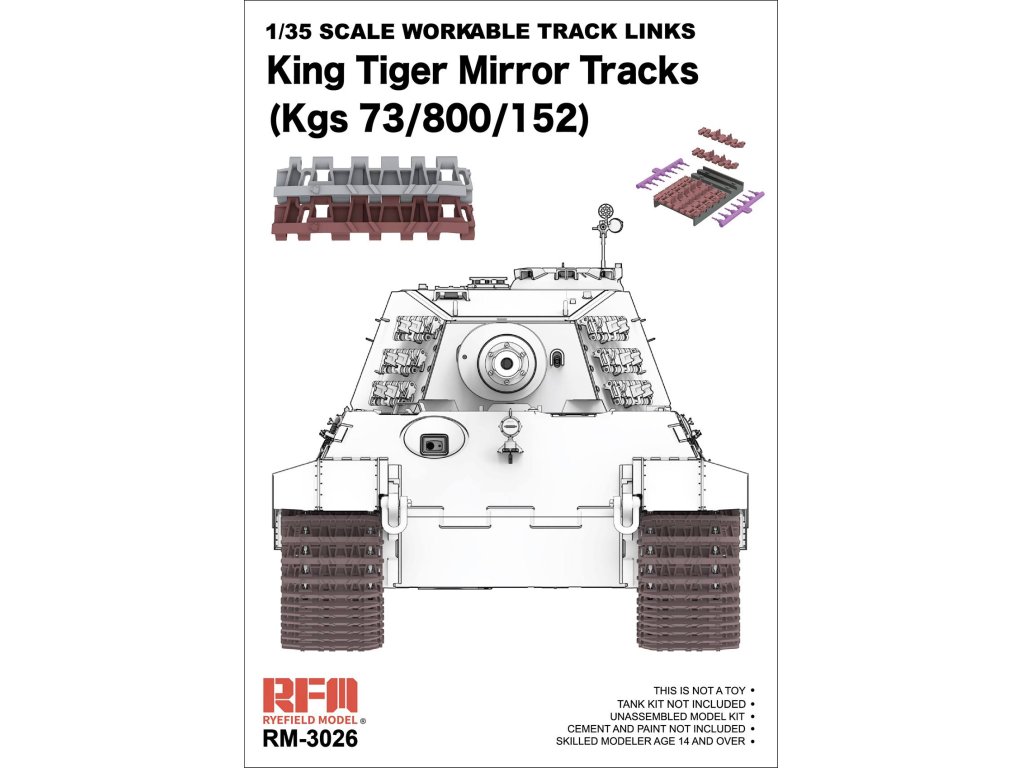 RFM 1/35 3026 King Tiger Workable Mirror Tracks