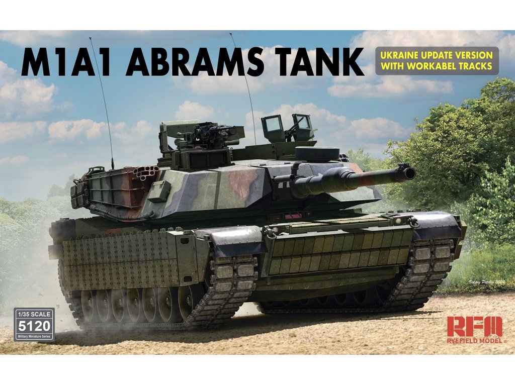 RFM 1/35 5120 M1A1 Abrams Tank Ukraine Update Version with Workable Tracks