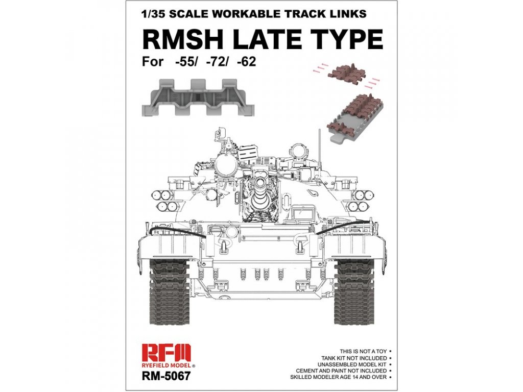 RFM 1/35 Scale Workable Track Links RMSH Late Type For T-55/72/62