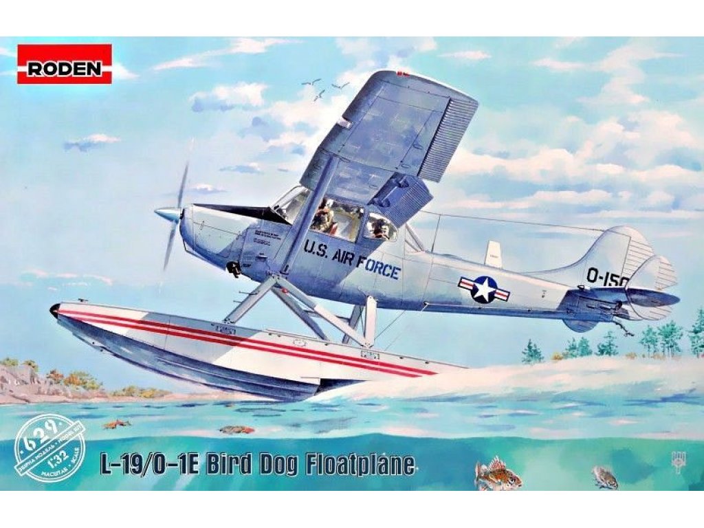 RODEN 1/32 1/32 L-19/0-1 Bird Dog Floatplane