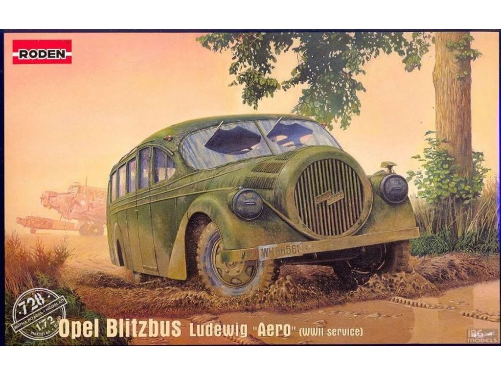 RODEN 1/72 Opel Blitzbus Lud. Aero
