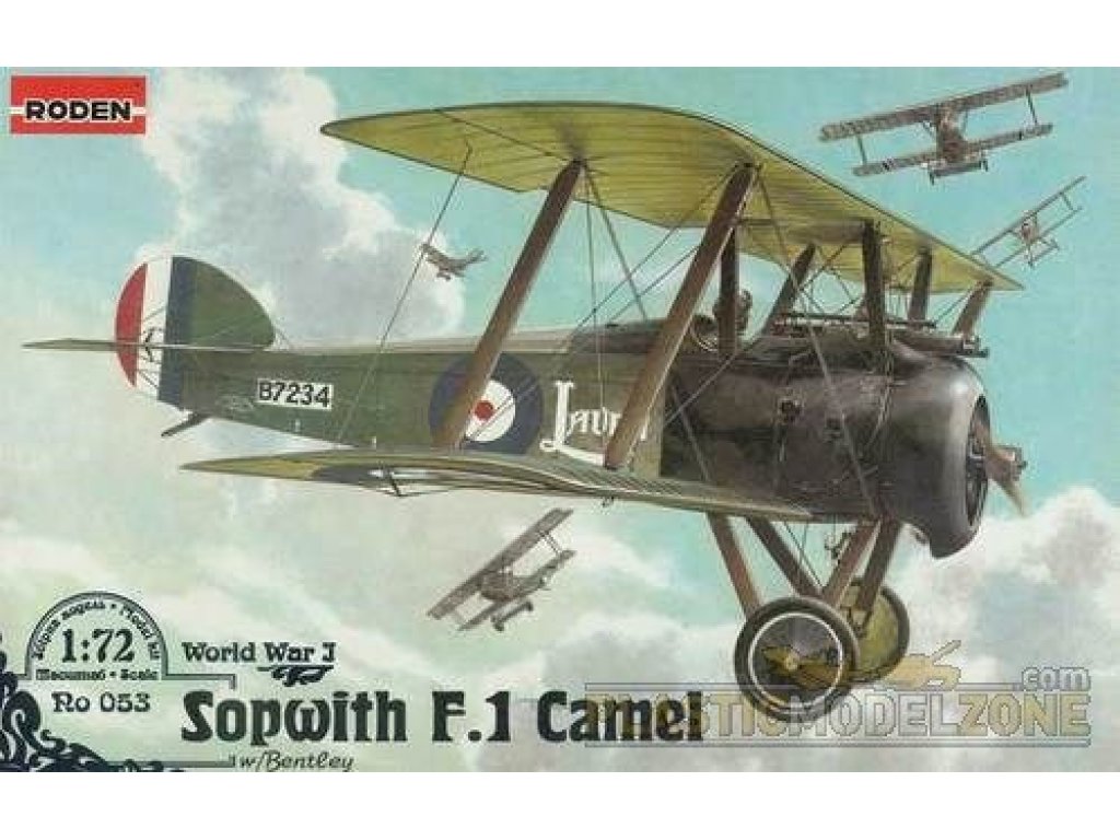 RODEN 1/72 Sopwith F.1 Camel  w/Bentley