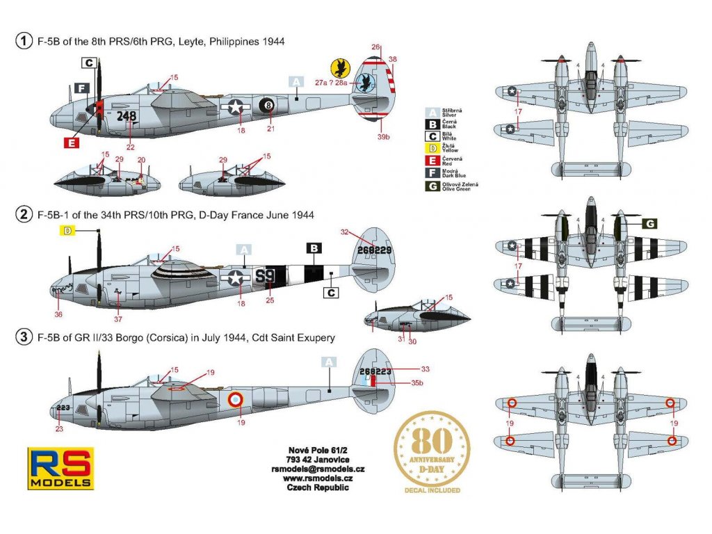 RS MODELS 1/72 F-5B Lightning American Reconnaissance