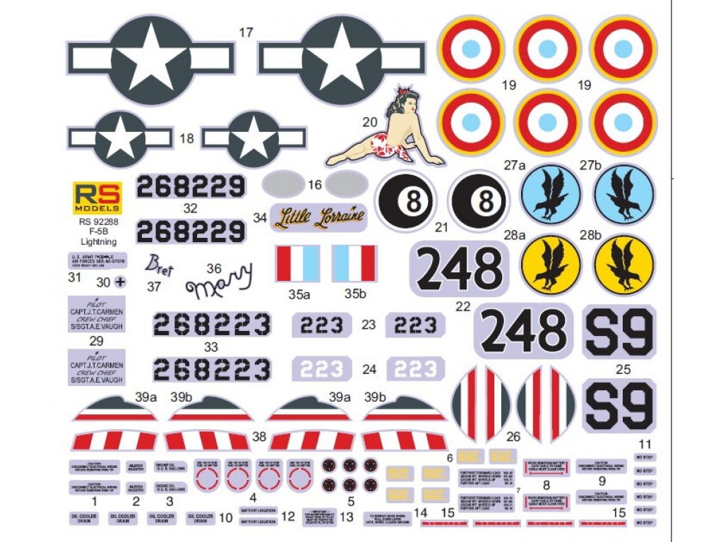 RS MODELS 1/72 F-5B Lighting American Reconnaissance