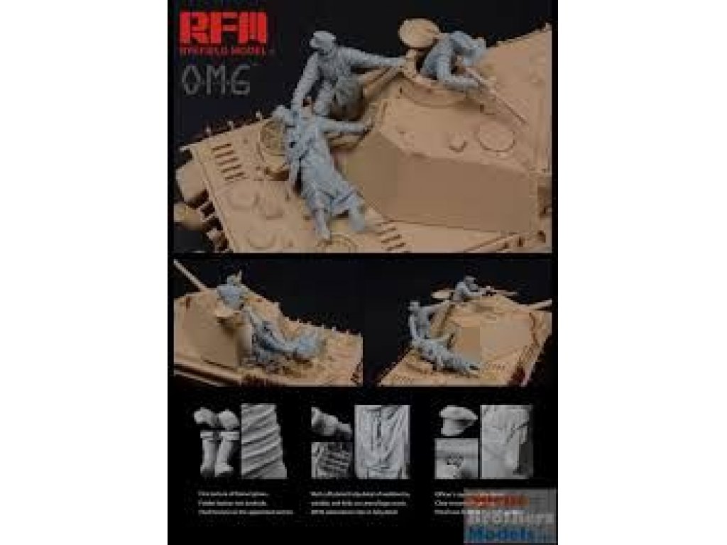 RYE FIELD 1/35 Injured for Panther G Late 3 figures