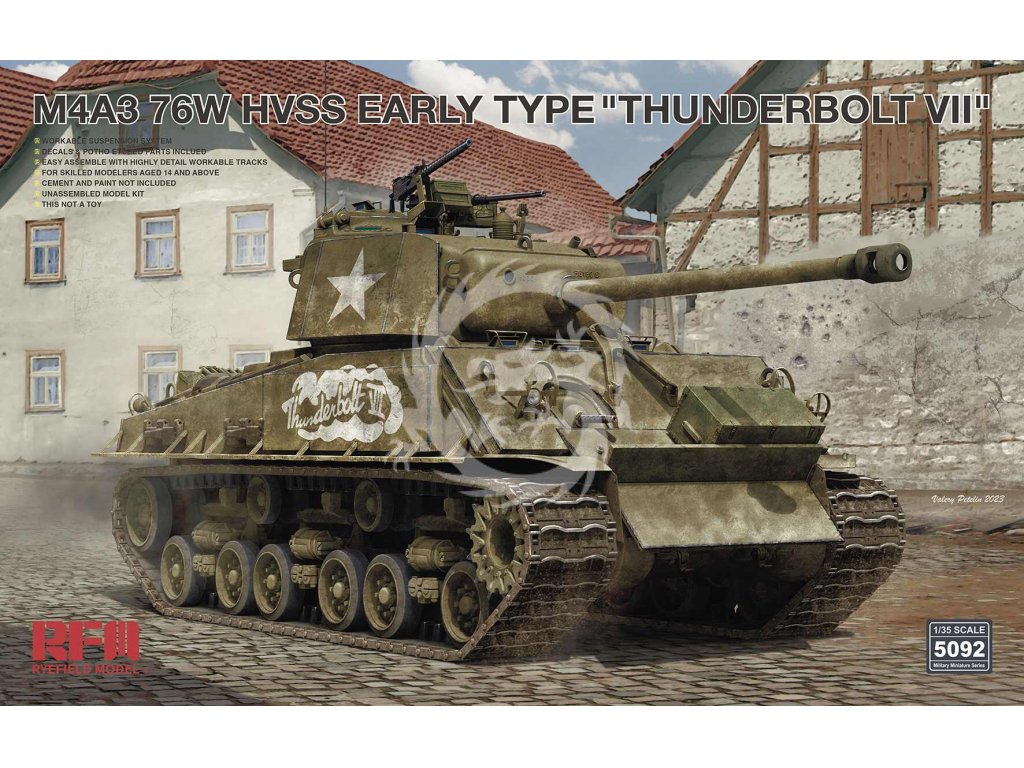 RYE FIELD 1/35 M4A3 HVSS Early Type "Thunderbolt VII"