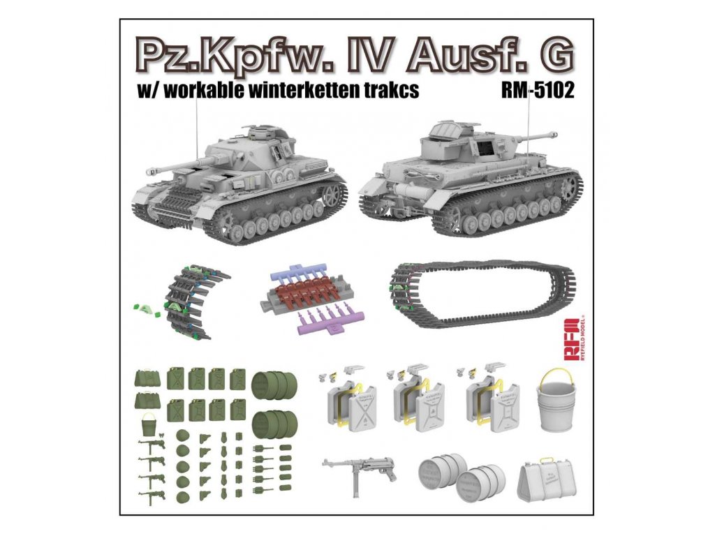 RYE FIELD 1/35 Pz.Kpfw. IV Ausf. G w/Workable Winterketten Tracks