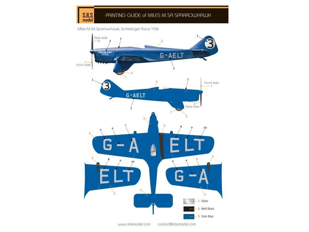 SBS 1/72 Miles M.5A Sparrowhawk Schlesinger Race