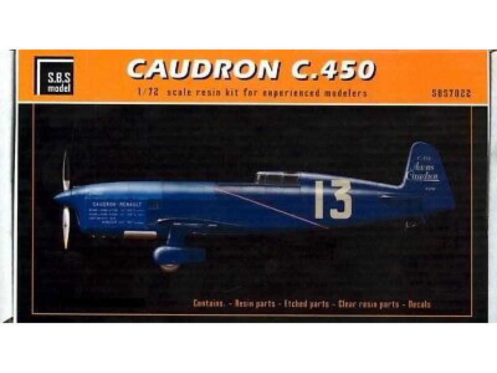 SBS MODEL 1/72 Caudron C.450 Resin Kit