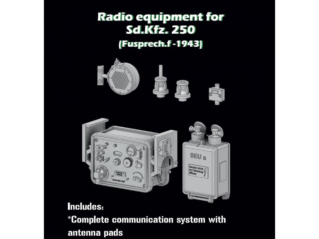 SBS MODELS 1/35 Sd.Kfz. 250 - Radio equipment (Fusprech.1943)