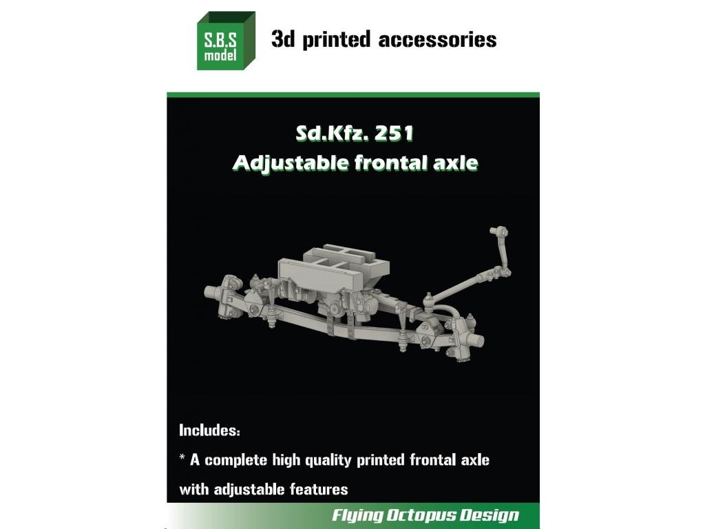 SBS MODELS 1/35 Sd.Kfz.251 Adjustable frontal axle for AFV/DRA